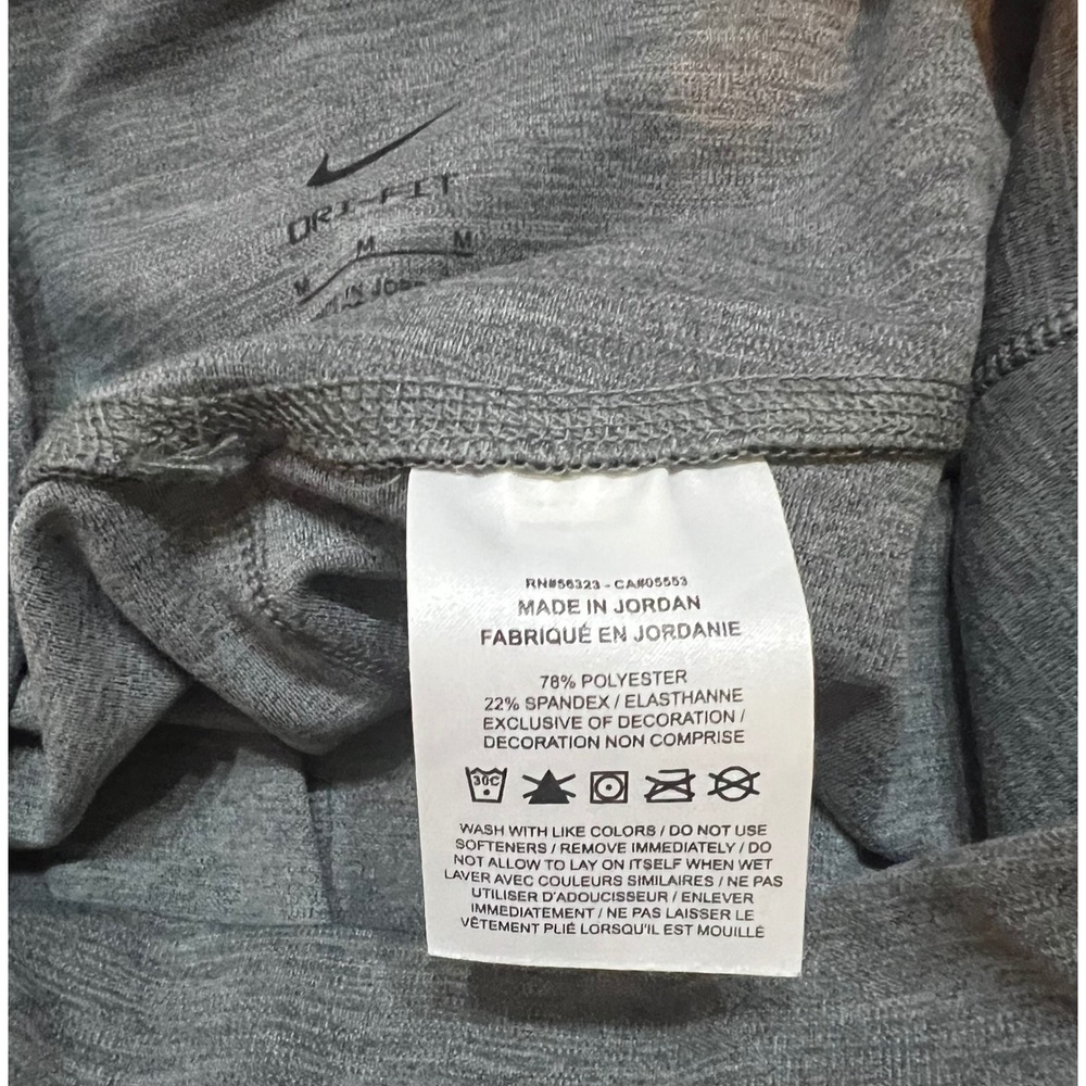Nike Dri-FIT Womens Leggings Medium Gray Athletic Workout - Picture 5 of 7
